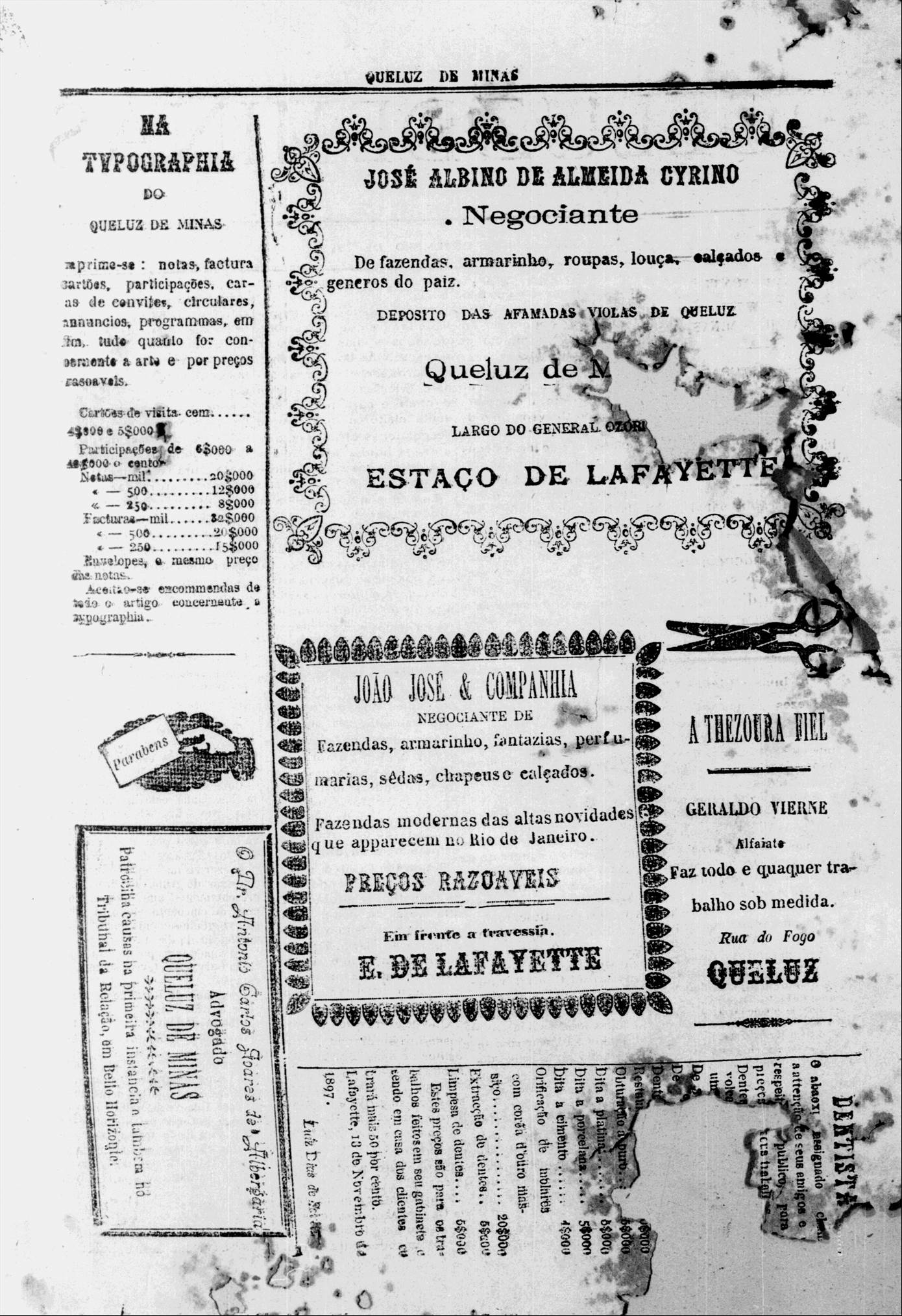 Queluz de Minas 1898 ed 42 Loja Albino Largo do General Ozorio.jpg